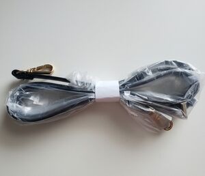 ALDO Adjustable Black Crossbody Bag Strap With Gold Hooks.